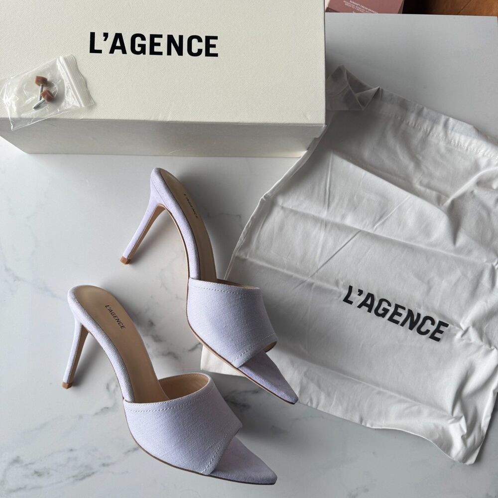 NIB L'Agence Lolita Pointed Toe Sandals in lilac US 9 | $295 Retail